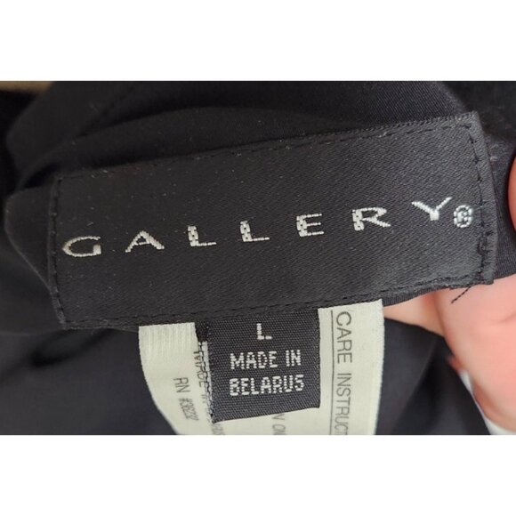 GALLERY Reversible Women's Coat Wool Side & Nylon Side Knee-Length Classic Black - Picture 8 of 13